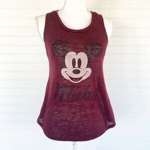 Disney Mickey Mouse burgundy tank top Size M